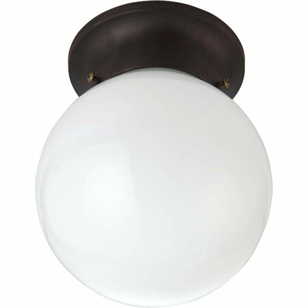 HOME IMPRESSIONS 6 In. Oil Rubbed Bronze Incandescent Flush Mount Ceiling Light Fixture ICL9ORB